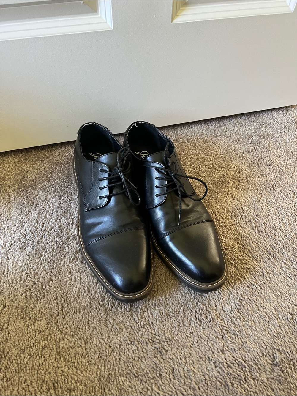 Classic Black Men's Leather Dress Shoes